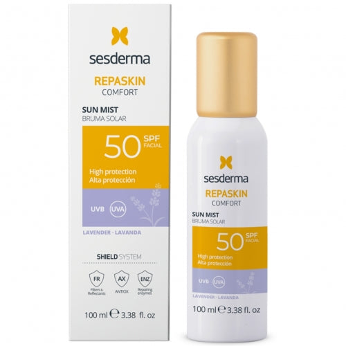 SESDERMA REPASKIN COMFORT APSAUGINĖ VEIDO DULKSNA SU AROMATU SPF50, 100ml