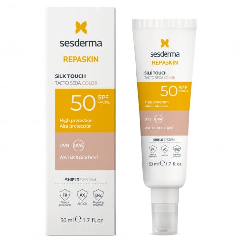 SESDERMA REPASKIN SILK TOUCH APSAUGINĖ PRIEMONĖ NUO SAULĖS VEIDUI SU SPALVA SPF 50, 50ml