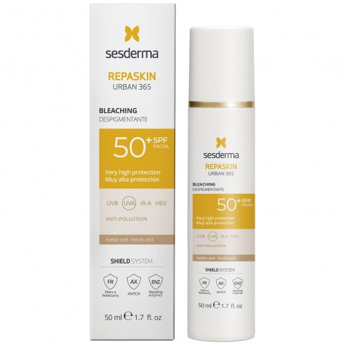 SESDERMA REPASKIN URBAN 365 PIGMENTACIJĄ MAŽINANTIS VEIDO KREMAS NUO SAULĖS SPF50+, 50ml