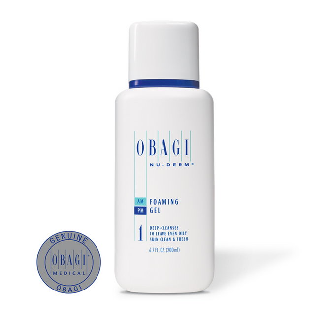 OBAGI Nu-Derm® Foaming Gel prausiklis riebiai odai, 200ml